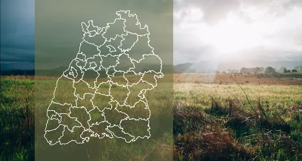 Landkreise in Baden-Württemberg. Collage: LpB BW, Umrisse: wikimedia.org/Franzpaul, CC BY-SA 3.0. Landkreise in Baden-Württemberg. Collage: LpB BW, Umrisse: wikimedia.org/Franzpaul, CC BY-SA 3.0.